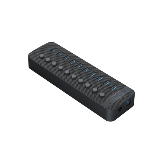 Hub USB-A 3.0 x10 z wyłącznikami portów 5Gbps Orico CT2U3-10AB-EU-BK-BP