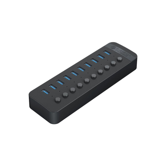 Hub USB-A 3.0 x10 z wyłącznikami portów 5Gbps Orico CT2U3-10AB-EU-BK-BP