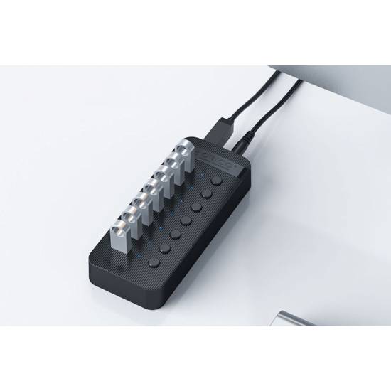 Hub USB-A 3.0 x13 z wyłącznikami portów 5Gbps Orico CT2U3-13AB-EU-BK-BP