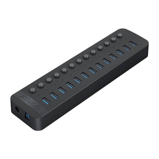 Hub USB-A 3.0 x13 z wyłącznikami portów 5Gbps Orico CT2U3-13AB-EU-BK-BP