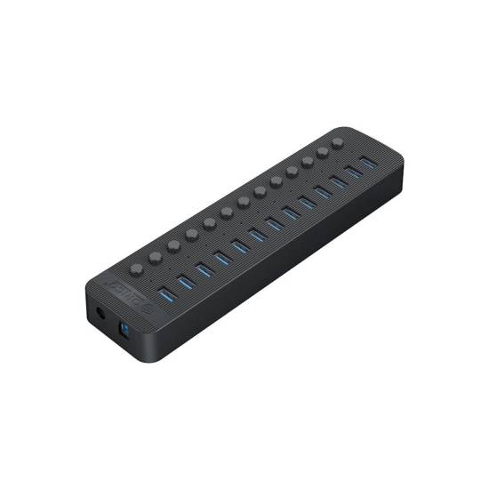 Hub USB-A 3.0 x13 z wyłącznikami portów 5Gbps Orico CT2U3-13AB-EU-BK-BP