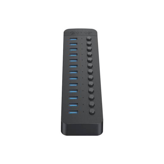 Hub USB-A 3.0 x13 z wyłącznikami portów 5Gbps Orico CT2U3-13AB-EU-BK-BP