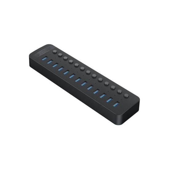 Hub USB-A 3.0 x13 z wyłącznikami portów 5Gbps Orico CT2U3-13AB-EU-BK-BP