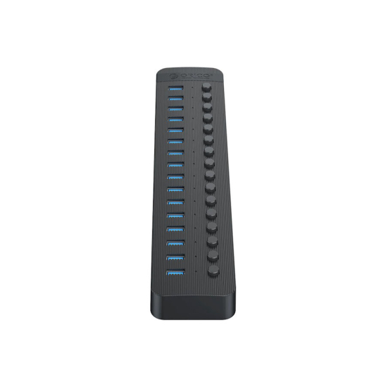 Hub USB-A 3.0 x16 z wyłącznikami portów 5Gbps Orico CT2U3-16AB-EU-BK-BP