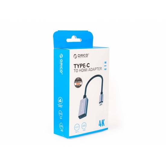 Adapter USB-C -> HDMI 2.0 aluminium 4K@60Hz Orico CTH-GY-BP