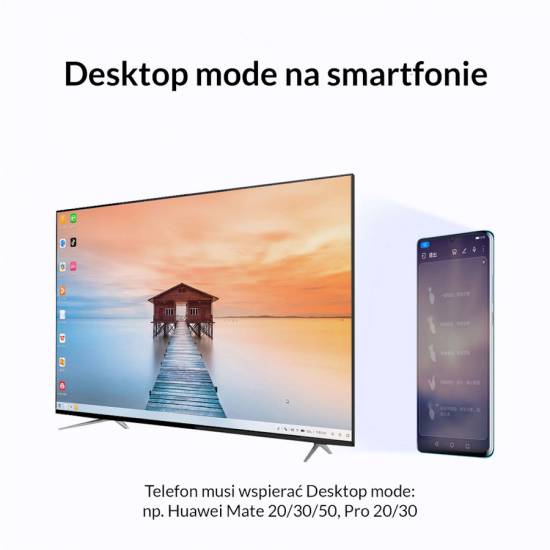Adapter USB-C -> HDMI 2.0 aluminium 4K@60Hz Orico CTH-GY-BP