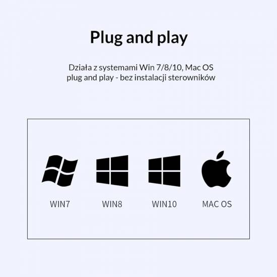 Adapter USB-C -> HDMI 2.0 aluminium 4K@60Hz Orico CTH-GY-BP