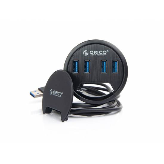 Hub USB 3.1 x 4 na otwór w biurku 5Gbps ORICO DESK-4U-BK-BP