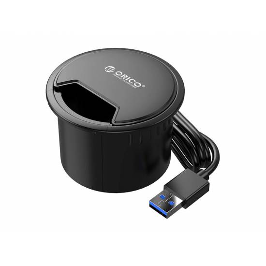 Hub USB 3.1 x 4 na otwór w biurku 5Gbps ORICO DESK-4U-BK-BP
