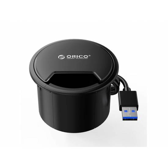 Hub USB 3.1 x 4 na otwór w biurku 5Gbps ORICO DESK-4U-BK-BP