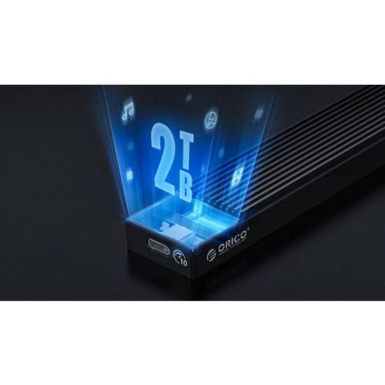 Obudowa SSD M.2 NVMe 10Gbps USB-C Orico M2PV-C3-BK-BP-HW