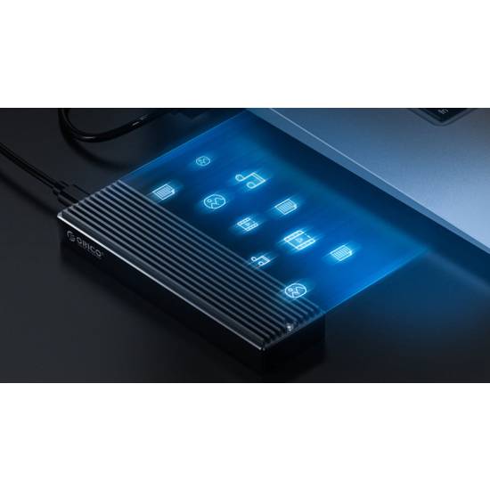 Obudowa SSD M.2 NVMe 10Gbps USB-C Orico M2PV-C3-BK-BP-HW
