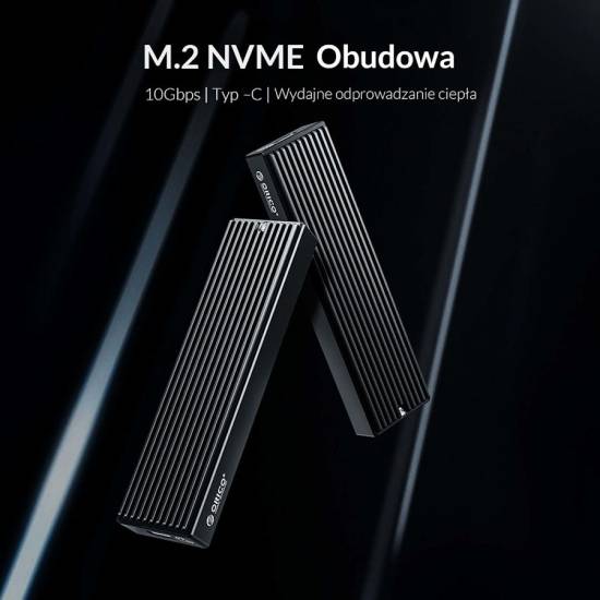 Obudowa SSD M.2 NVMe 10Gbps USB-C Orico M2PV-C3-BK-EP