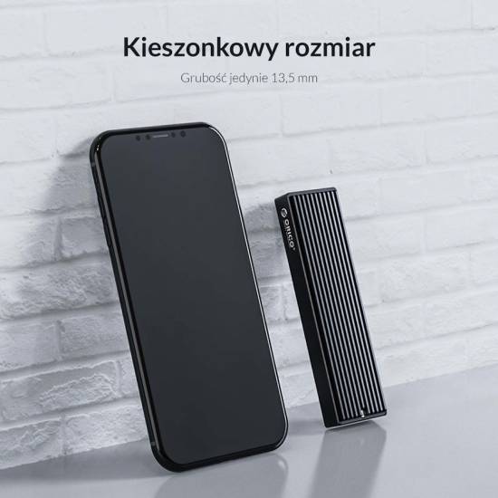 Obudowa SSD M.2 NVMe 10Gbps USB-C Orico M2PV-C3-BK-EP