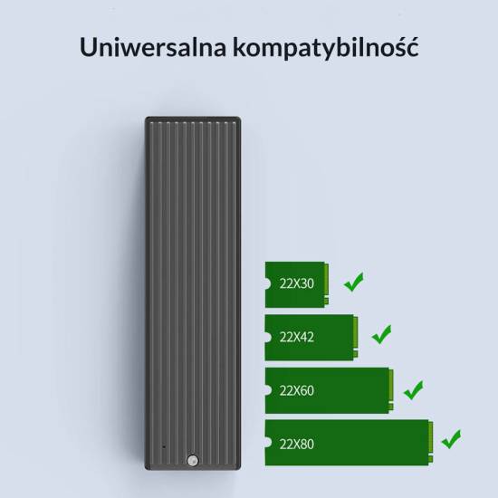 Obudowa SSD M.2 NVMe 10Gbps USB-C Orico M2PV-C3-BK-EP