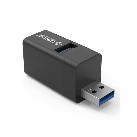 Hub USB 3.1 x3 mini bez kabla aluminium Orico MINI-U32L-BK-BP