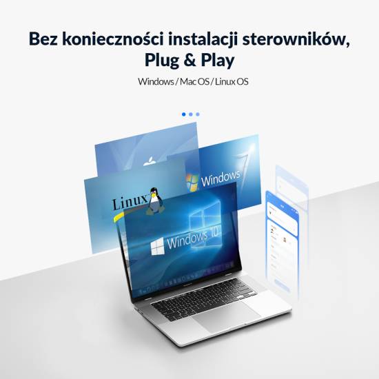 Hub USB 3.0 x4 czarny 5Gbps Orico PAPW4A-U3-015-BK-EP
