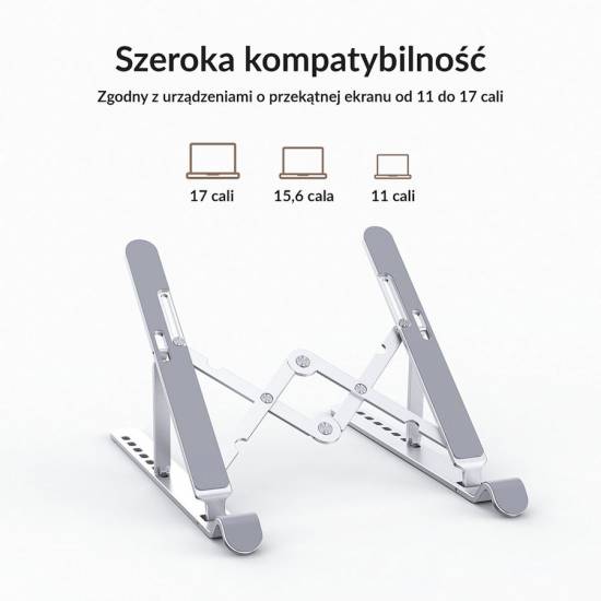 Podstawka pod laptop składana aluminium srebrna Orico PFB-A2-SV-BP
