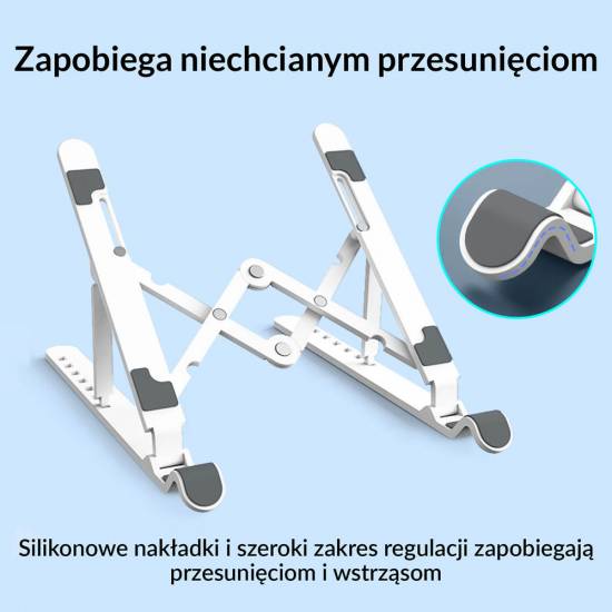 Podstawka pod laptop składana aluminium czarna Orico PFB-A24-BK-BP