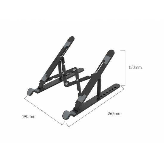 Podstawka pod laptop składana aluminium czarna Orico PFB-A24-BK-BP
