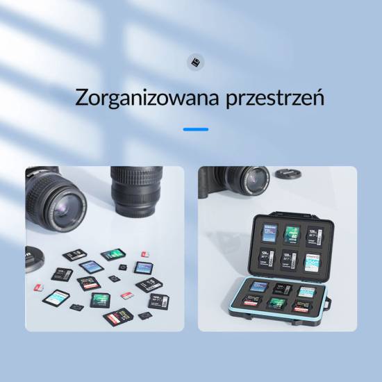 Etui na karty pamięci 6 x SD 4 x microSD 1 x CF Orico PHCD-6-BK-BP pancerne