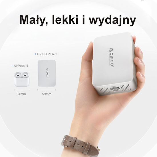 Adapter / karta sieciowa USB-C RJ45 10Gbps 0,3m Thunderbolt 5/4/USB4 Orico REA-10-SV-EP