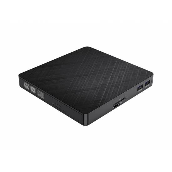 Nagrywarka CD/DVD USB 3.1/USB C czytnik kart SD i hub USB 3.0 x 2 ORICO czarna