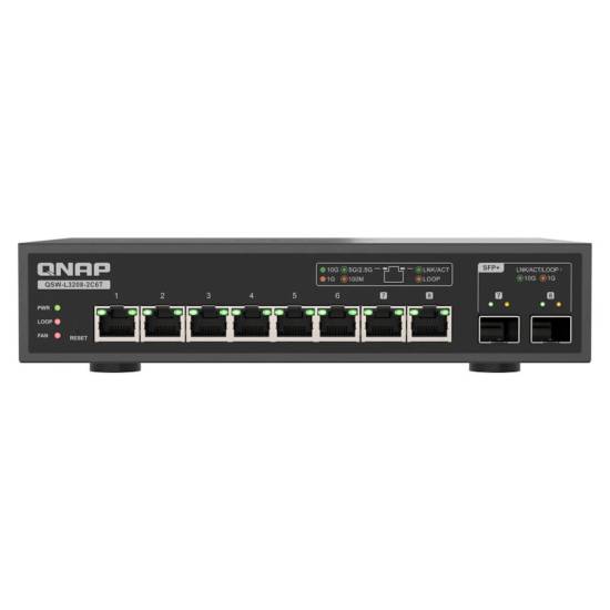 Switch QNAP QSW-L3208-2C6T x6 10GE x2 10GE COMBO SFP+/BASE-T
