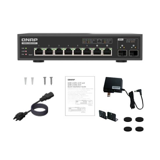 Switch QNAP QSW-L3208-2C6T x6 10GE x2 10GE COMBO SFP+/BASE-T