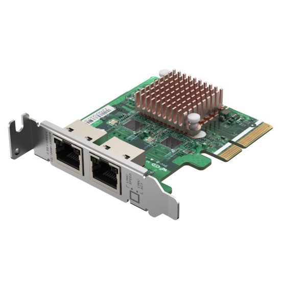 Karta PCI Express sieciowa 2.5Gbps 2-portowa QNAP QXG-2G2T-I225