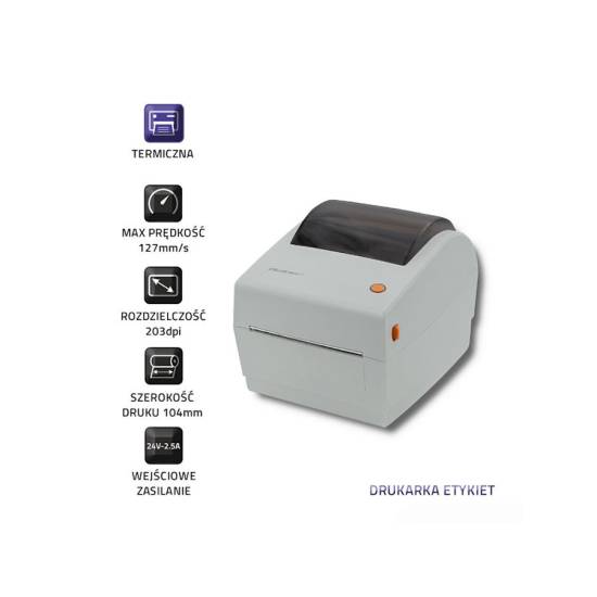 Drukarka etykiet termicznych 203dpi USB LAN RS-232 Qoltec 50243