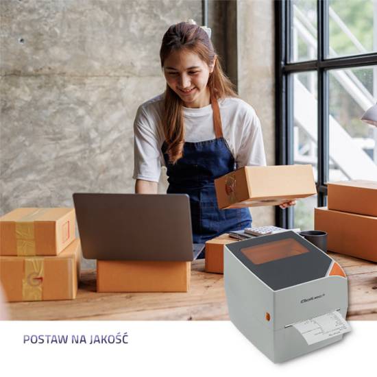 Drukarka etykiet termicznych 203dpi USB Qoltec 50245