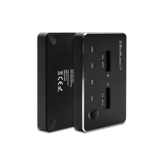 Stacja dokująca USB-C dyski 2x M.2 SATA NGFF Qoltec 50310