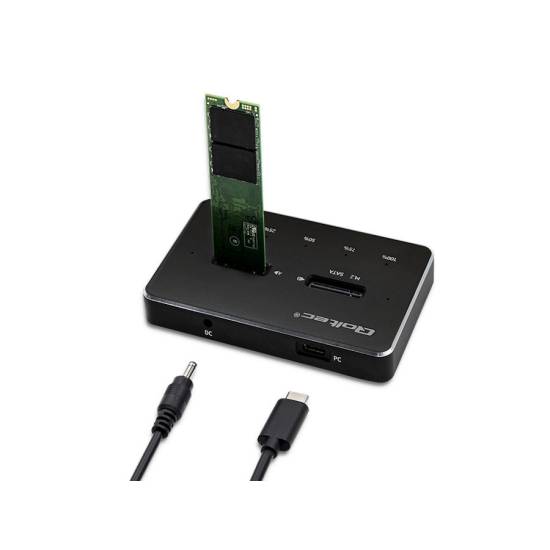 Stacja dokująca USB-C dyski 2x M.2 SATA NGFF Qoltec 50310