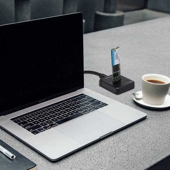 Stacja dokująca USB-C dysk M.2 SATA NGFF Qoltec 50314