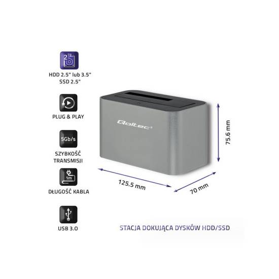 Stacja dokująca USB 3.0 Qoltec 50315