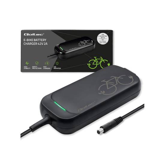 Ładowarka do roweru skutera elektrycznego 36V 42V 2A wtyk 8.0*8.0mm+pin XIAOMI wodoodporna szybka Qoltec 50334