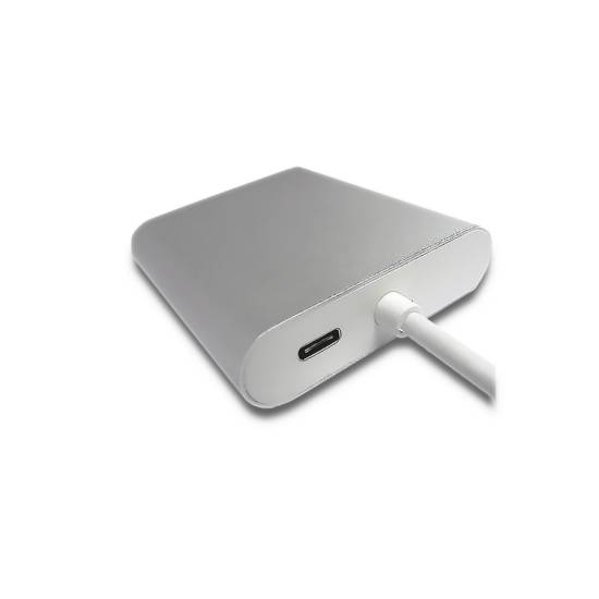 Hub USB-C -> USB 3.0 x1 plus HDMI 4K RJ45 Gigabit PD Qoltec 50409
