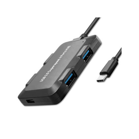 Hub USB-C 3.1 USB 3.0 x4 + USB micro żenski Qoltec 50502