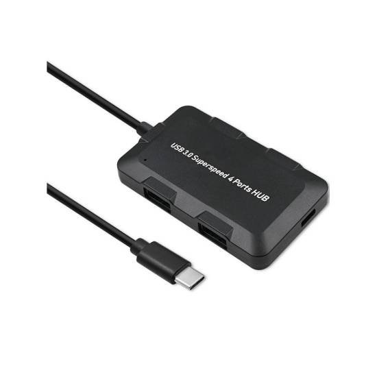 Hub USB-C 3.1 USB 3.0 x4 + USB micro żenski Qoltec 50502