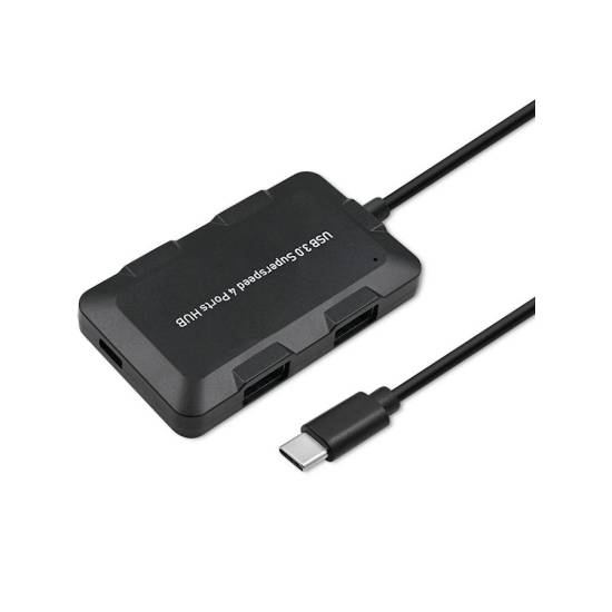 Hub USB-C 3.1 USB 3.0 x4 + USB micro żenski Qoltec 50502