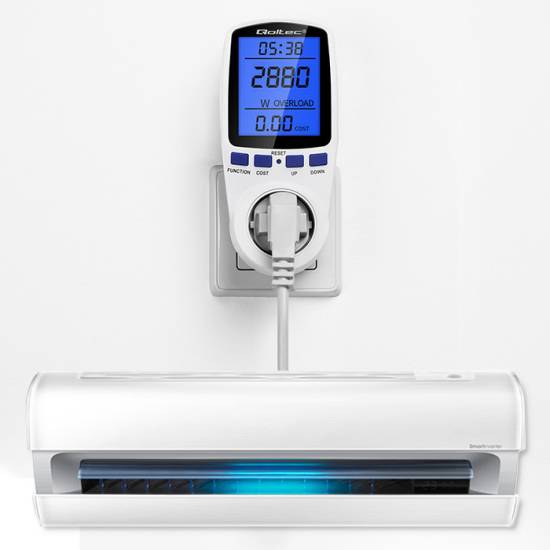 Licznik zużycia energii watomierz 3680W / 16A / LCD Qoltec 50626