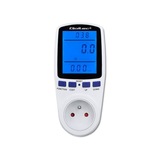 Licznik zużycia energii watomierz 3680W / 16A / LCD Qoltec 50626