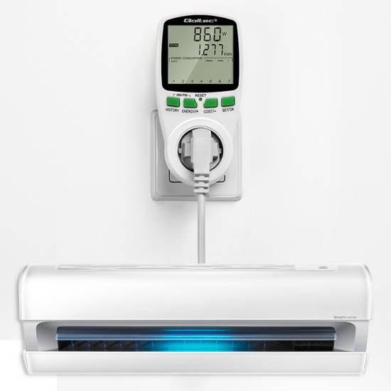Licznik zużycia energii watomierz 3680W / 16A / LCD Qoltec 50627