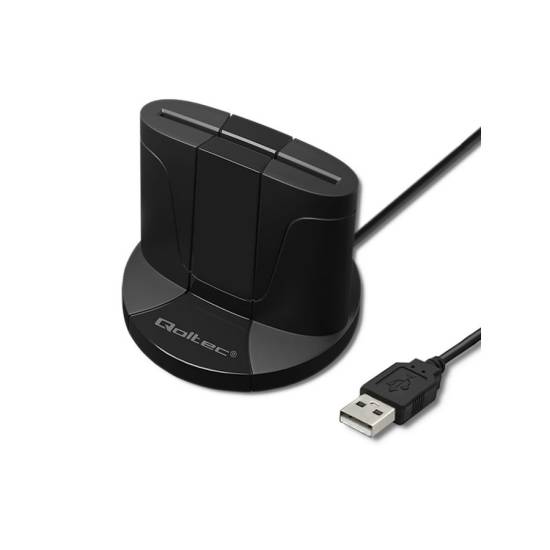Czytnik USB do kart chipowych Qoltec 50632 + adapter USB-C