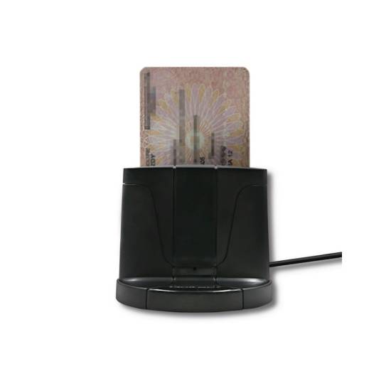 Czytnik USB do kart chipowych Qoltec 50632 + adapter USB-C