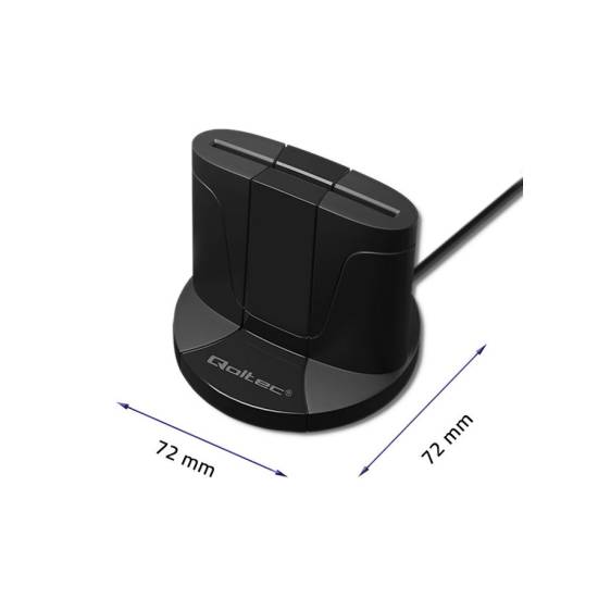 Czytnik USB do kart chipowych Qoltec 50632 + adapter USB-C