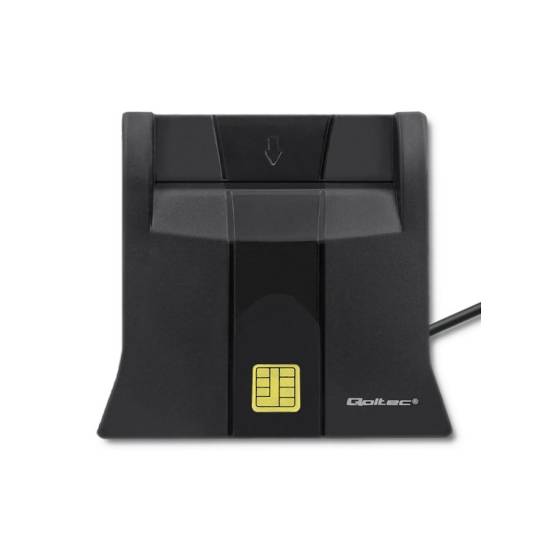 Czytnik do kart chipowych SCR-0643 USB 2.0 + adapter USB-C Qoltec 50643