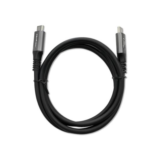 Kabel USB C 4.0 PowerDelivery 240W 40Gbps Thunderbolt 3/4 1,0m Qoltec 50669