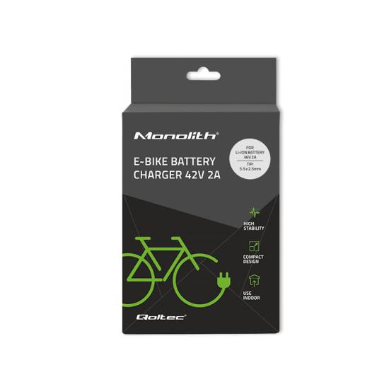 Ładowarka do roweru skutera elektrycznego 36V 42V 2A wtyk 5.5*2.5 Qoltec 50761